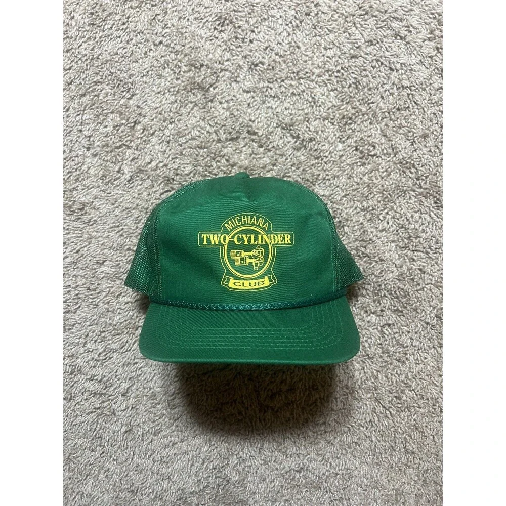 VTG Trucker Mesh Hat Michiana Two Cylinder Club Adjustable Snapback Green